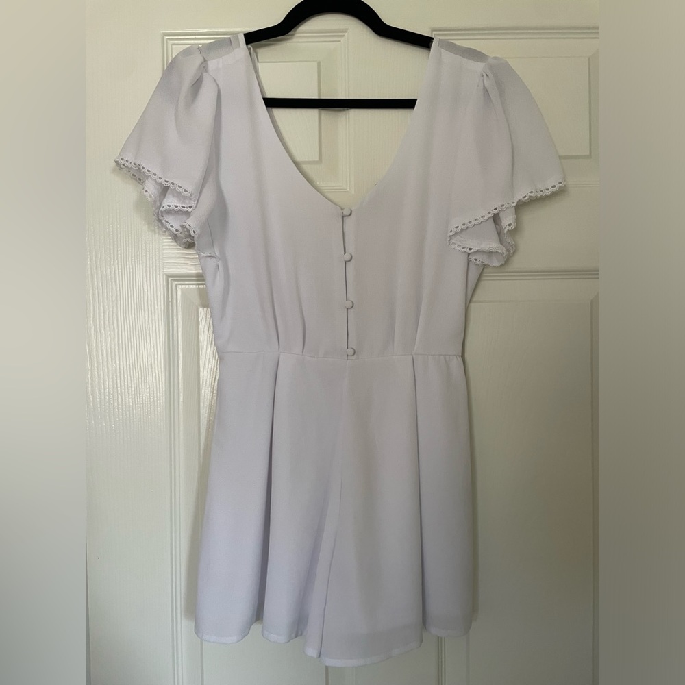 White Romper Size Small